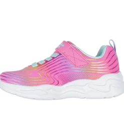 Skechers Sko m. Lys - Wavy Beams - Pink/Multi