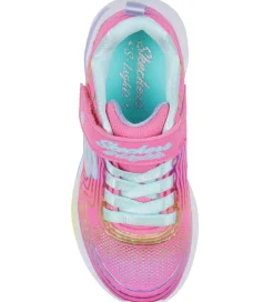 Skechers Sko m. Lys - Wavy Beams - Pink/Multi