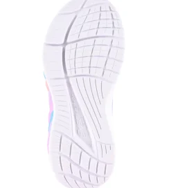Sketchers Sko m. Lys - Rainbow Reflection - Light Blue/ Multi