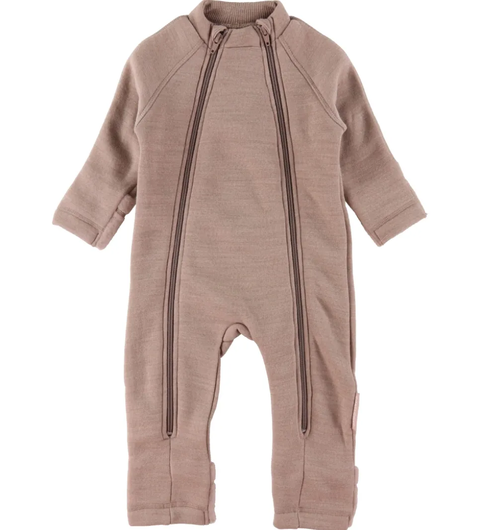 Smallstuff Køredragt m. Lynlåse - Uld - Soft Powder