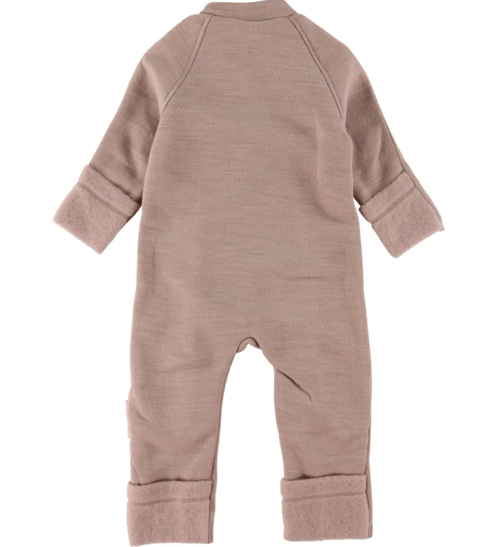 Smallstuff Køredragt m. Lynlåse - Uld - Soft Powder