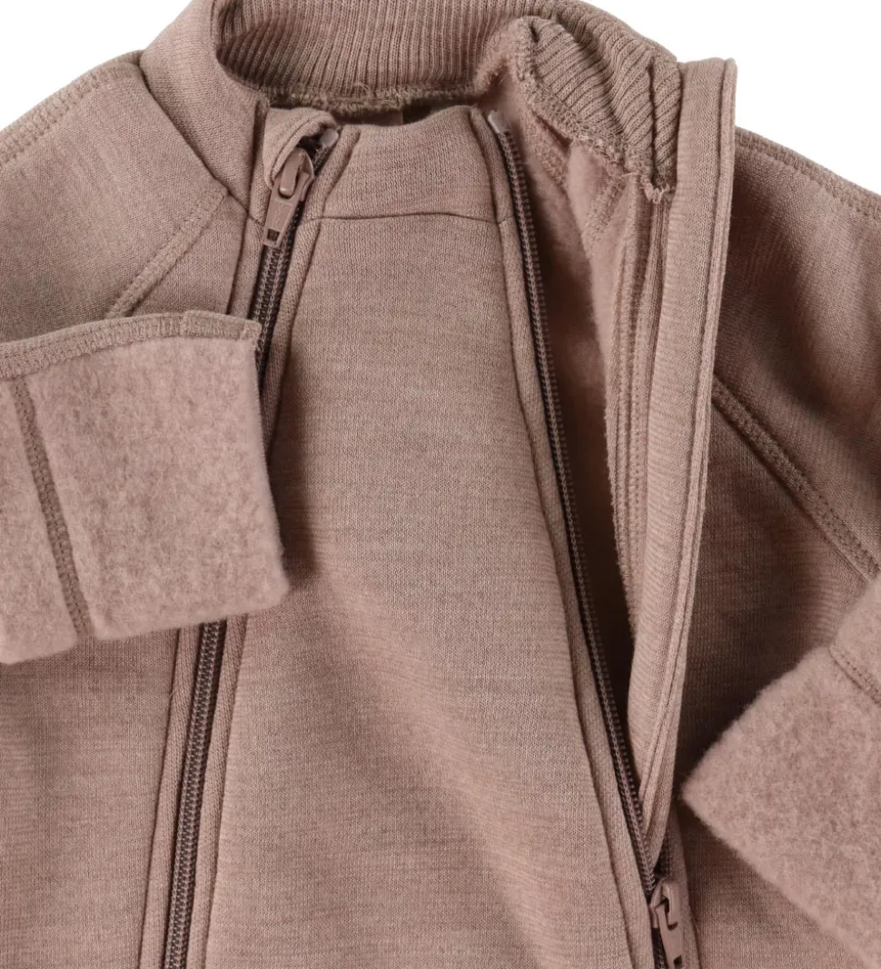 Smallstuff Køredragt m. Lynlåse - Uld - Soft Powder