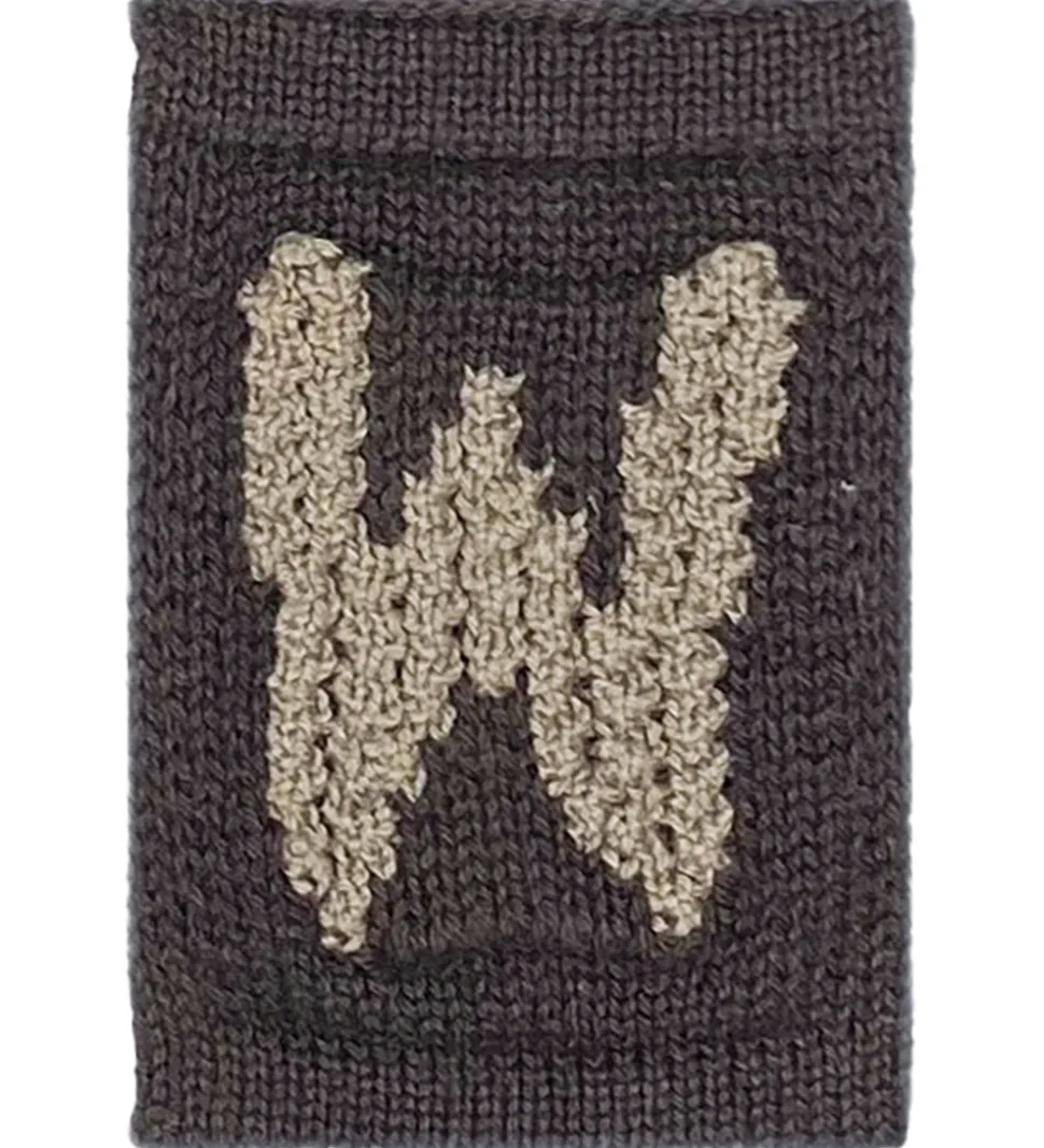 Smallstuff Strikket Bogstav - W - Natur Alfabet