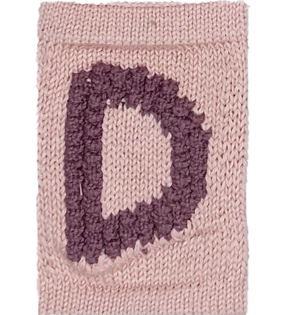Smallstuff Strikket Bogstav - D - Rosa Alfabet