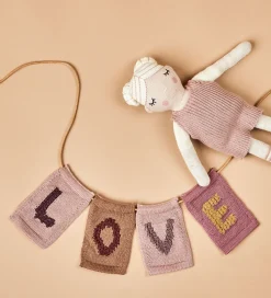 Smallstuff Strikket Bogstav - V - Rosa Alfabet