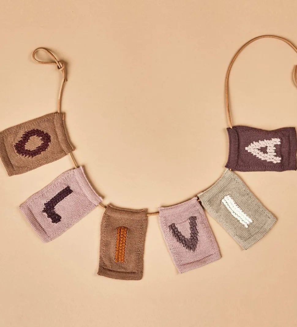 Smallstuff Strikket Bogstav - O - Rosa Alfabet