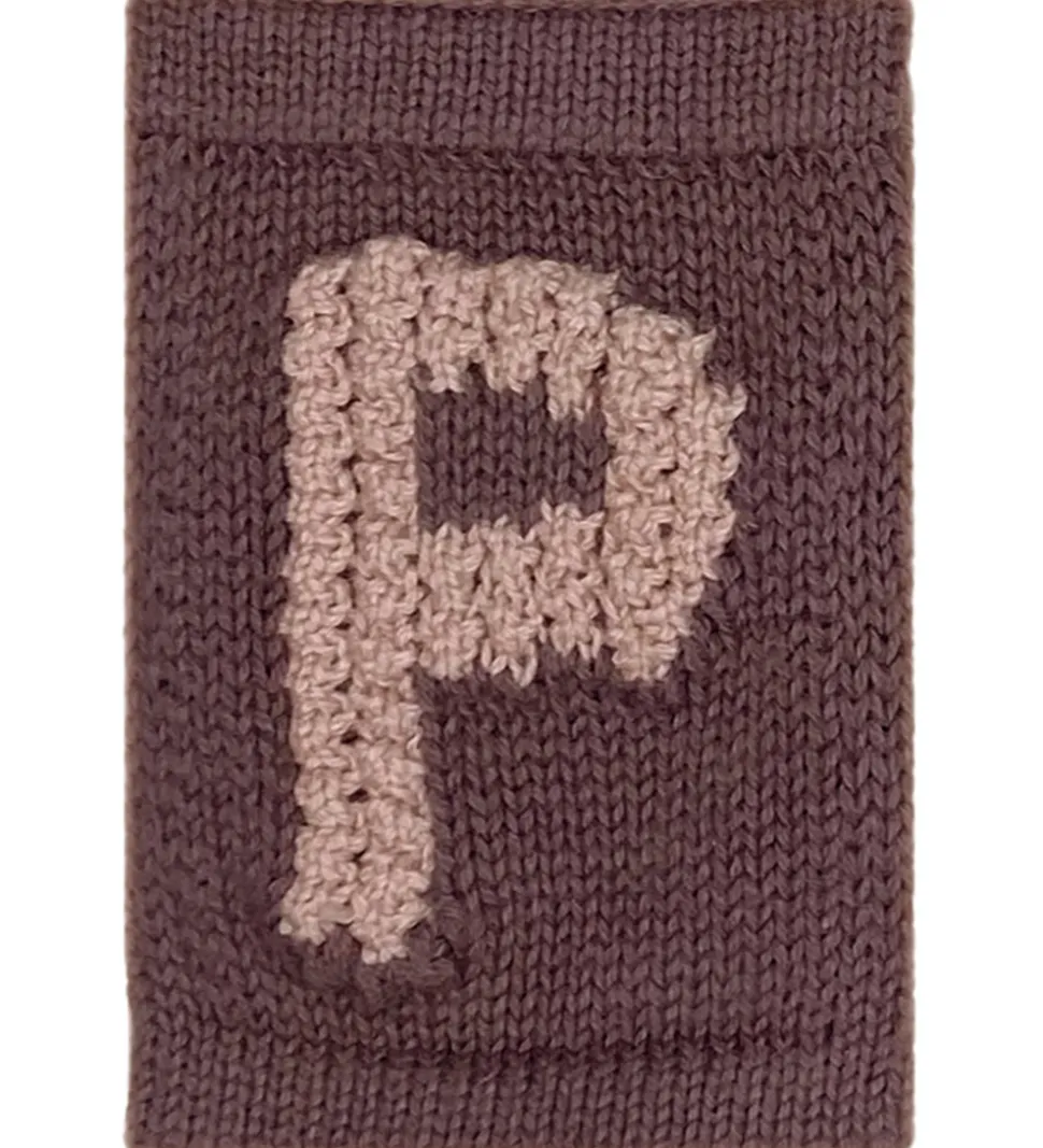 Smallstuff Strikket Bogstav - P - Rosa Alfabet