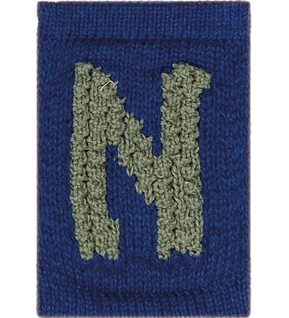 Smallstuff Strikket Bogstav - N - Blå Alfabet