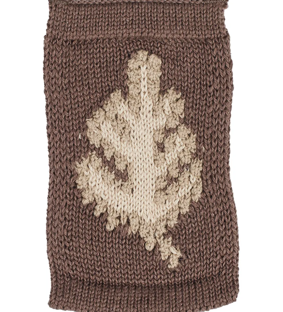 Smallstuff Strikket Flag - Blad - Natur Motiv