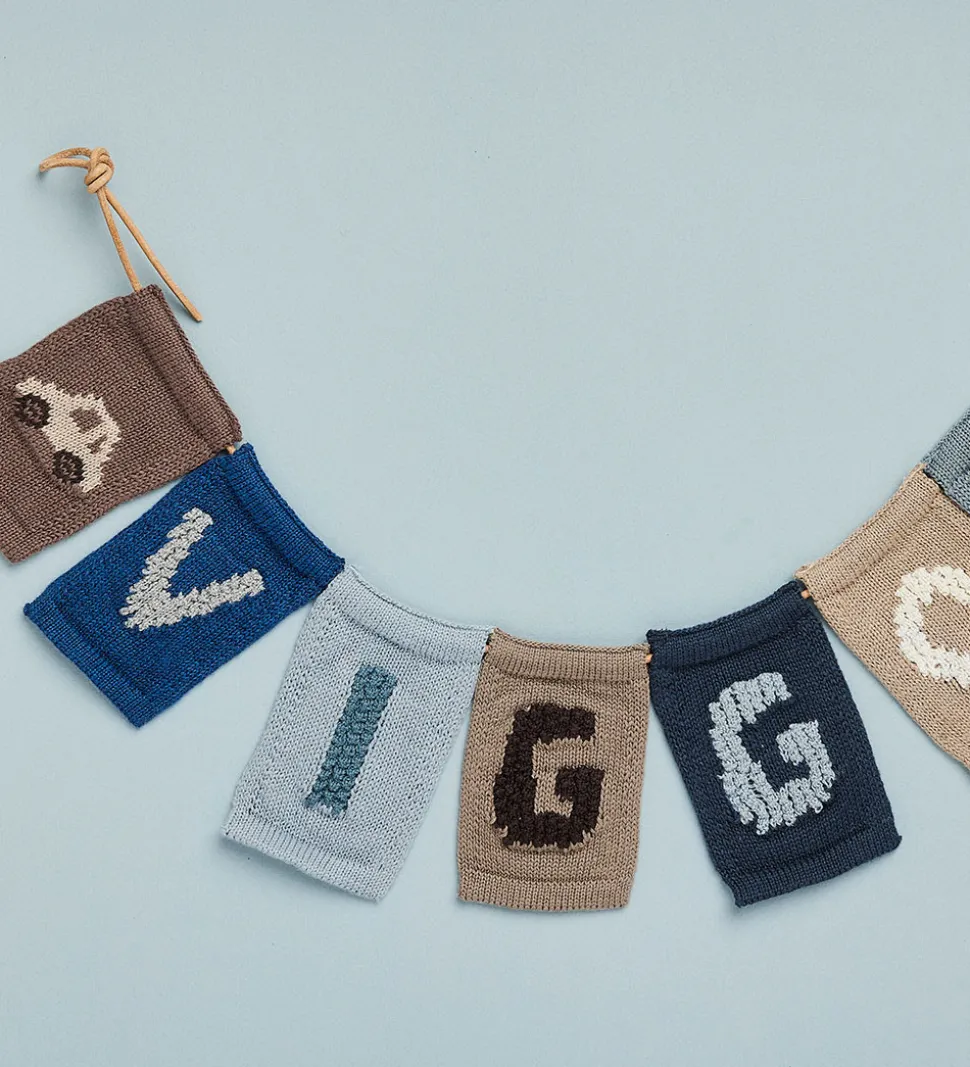 Smallstuff Strikket Flag - Bil - Natur Motiv