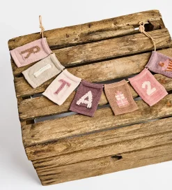 Smallstuff Strikket Flag - 2 - Rosa Tal