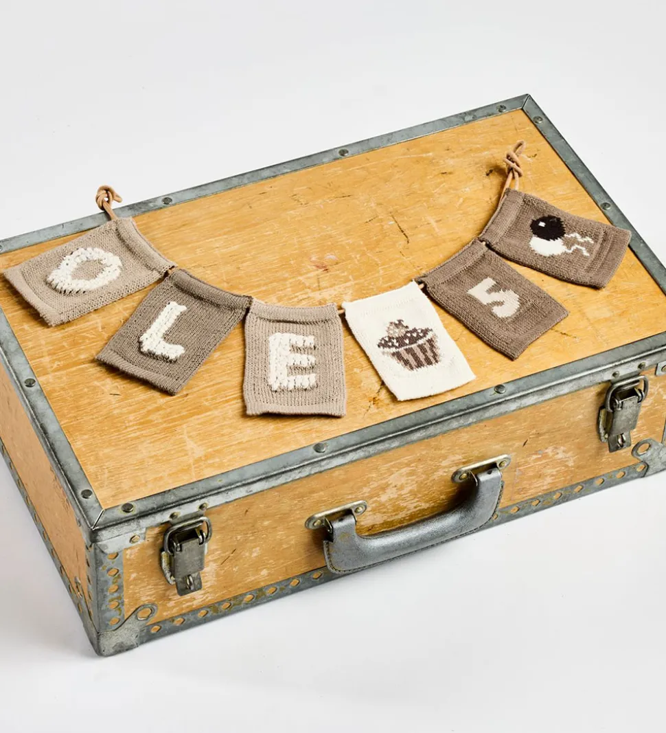 Smallstuff Strikket Flag - 5 - Natur Tal