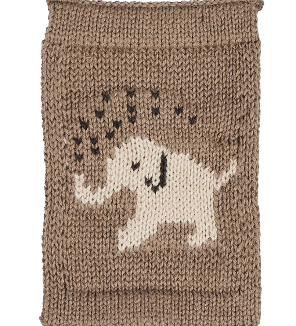 Smallstuff Strikket Flag - Elefant - Natur Motiv
