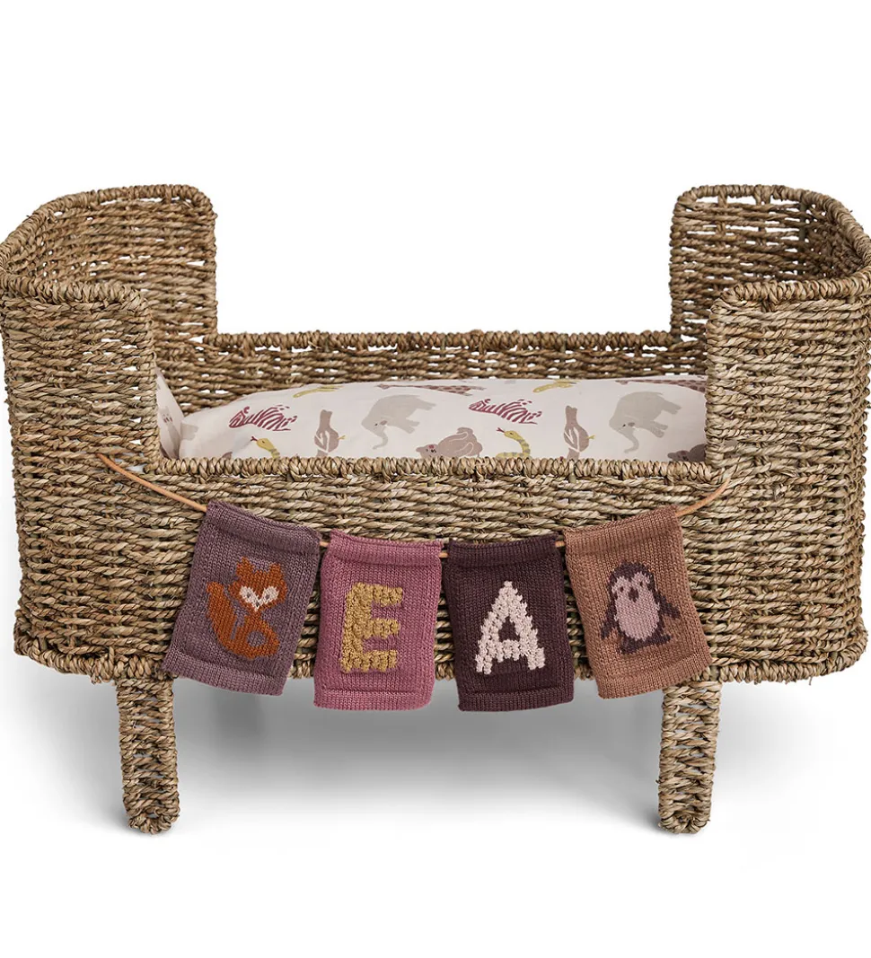 Smallstuff Strikket Flag - Ræv - Rosa Motiv