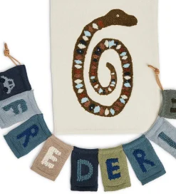 Smallstuff Strikket Flag - Bil - Blå Motiv