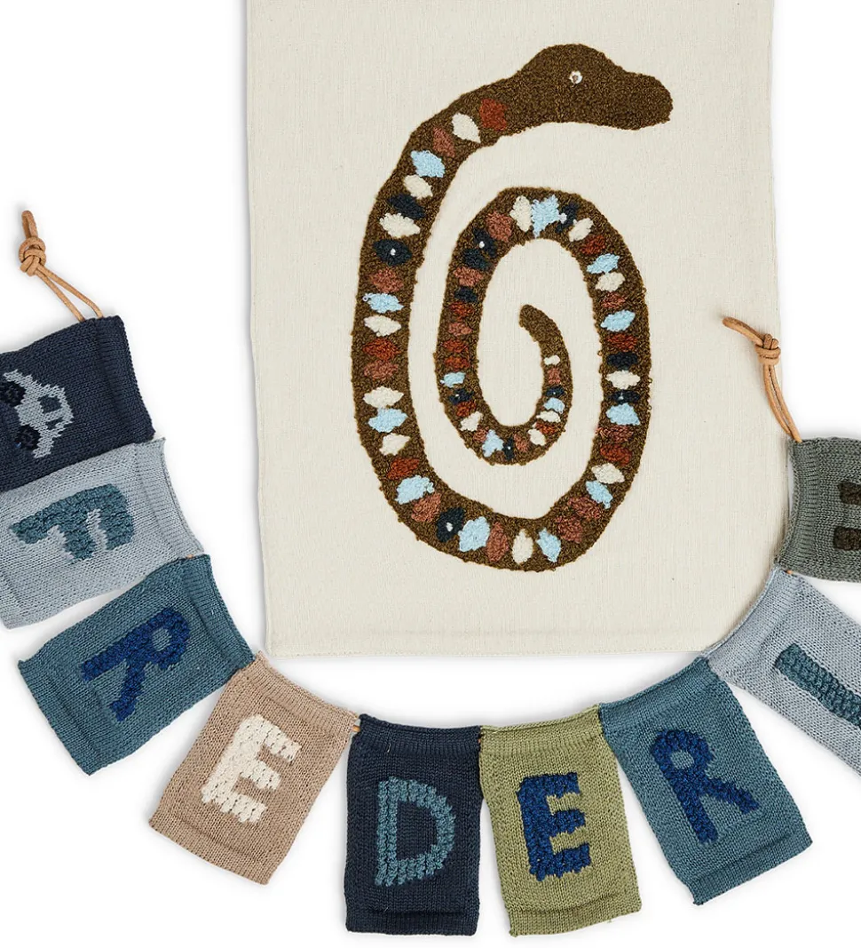 Smallstuff Strikket Flag - Bil - Blå Motiv