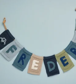 Smallstuff Strikket Flag - Bil - Blå Motiv