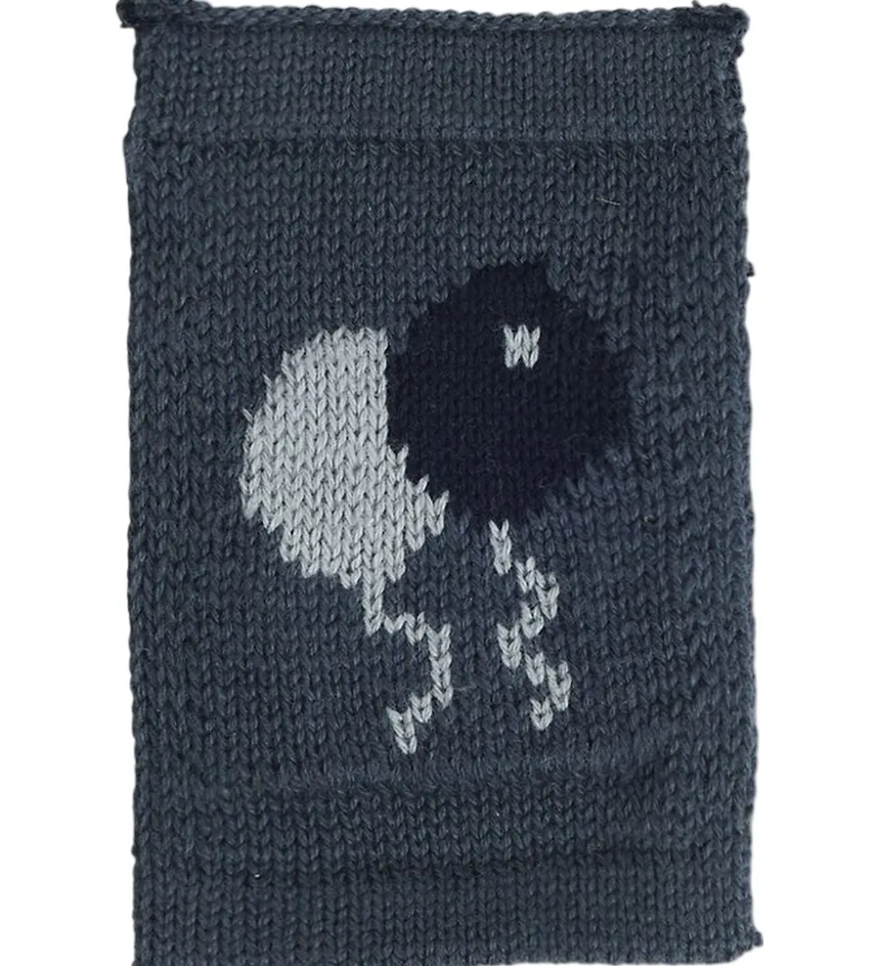 Smallstuff Strikket Flag - Fødselsdagsballoner - Blå Motiv