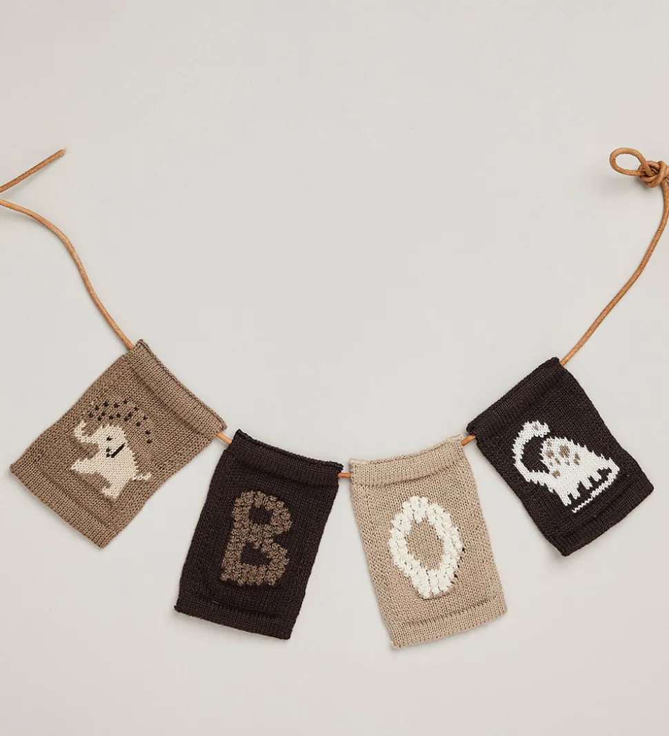 Smallstuff Strikket Flag - Dinosaur - Natur Motiv