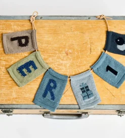 Smallstuff Strikket Flag - 1 - Blå Tal