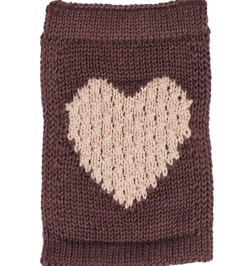 Smallstuff Strikket Flag - Hjerte - Rosa Motiv