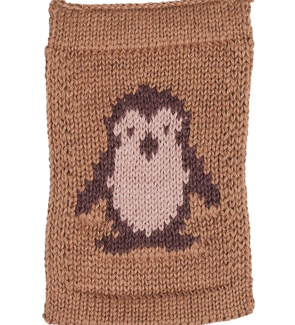 Smallstuff Strikket Flag - Pingvin - Rosa Motiv