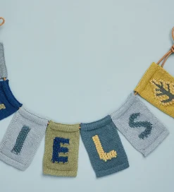 Smallstuff Strikket Flag - Blad - Blå Motiv