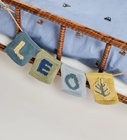 Smallstuff Strikket Flag - Blad - Blå Motiv