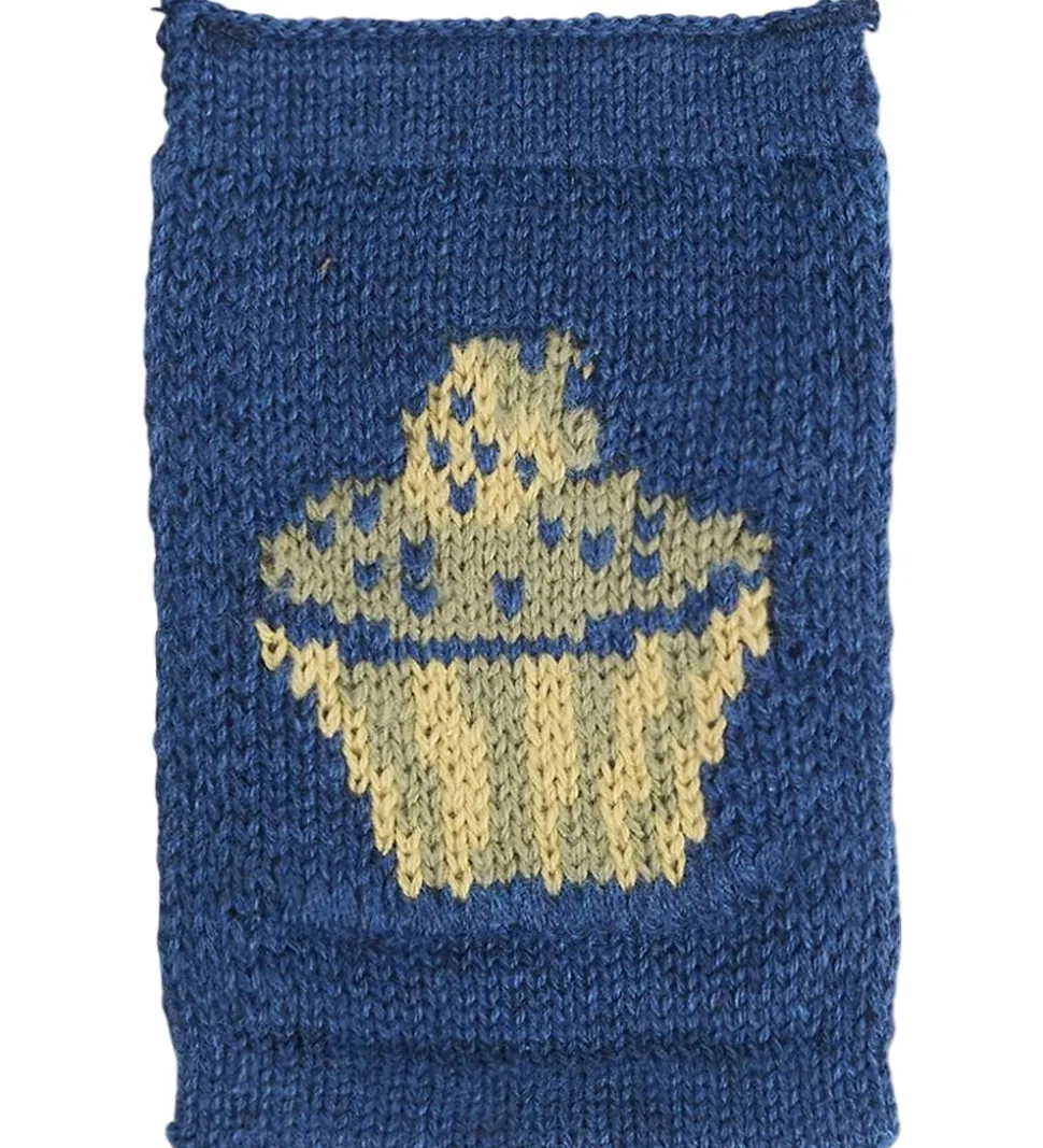 Smallstuff Strikket Flag - Fødselsdagskage - Blå