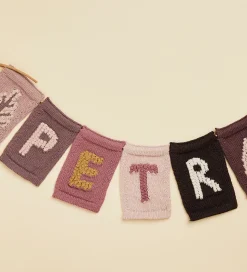 Smallstuff Strikket Flag - Blad - Rosa Motiv