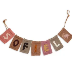 Smallstuff Strikket Flag - Elefant - Rosa Motiv