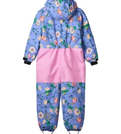 Småfolk Flyverdragt - Purple Delight m. Fugle/Blomster