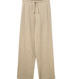 Sofie Schnoor Bukser - LovaSY - Beige m. Hulmønster