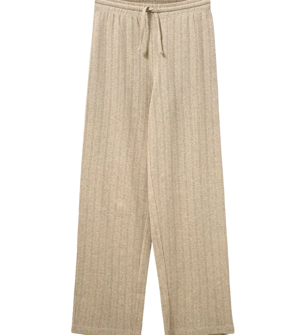 Sofie Schnoor Bukser - LovaSY - Beige m. Hulmønster