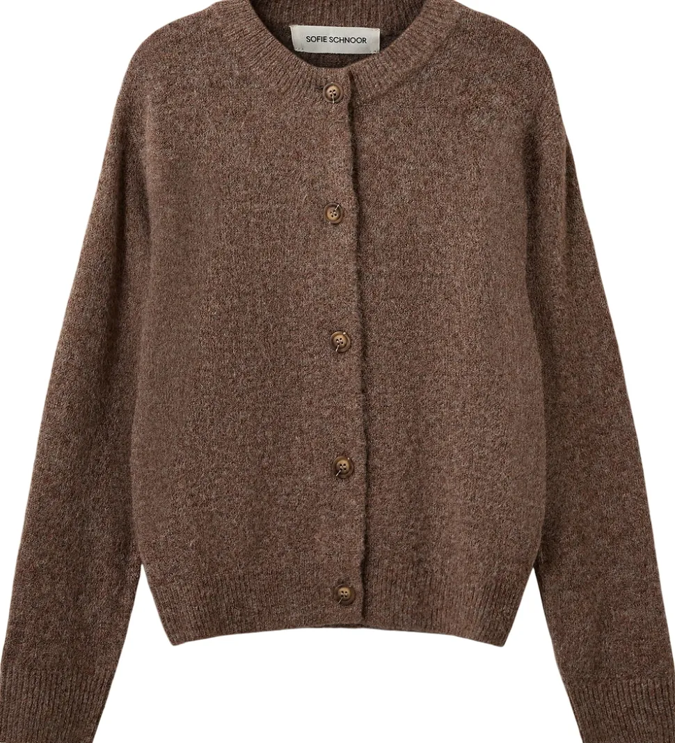 Sofie Schnoor Cardigan - Strik - MauraSY - Brown Melange
