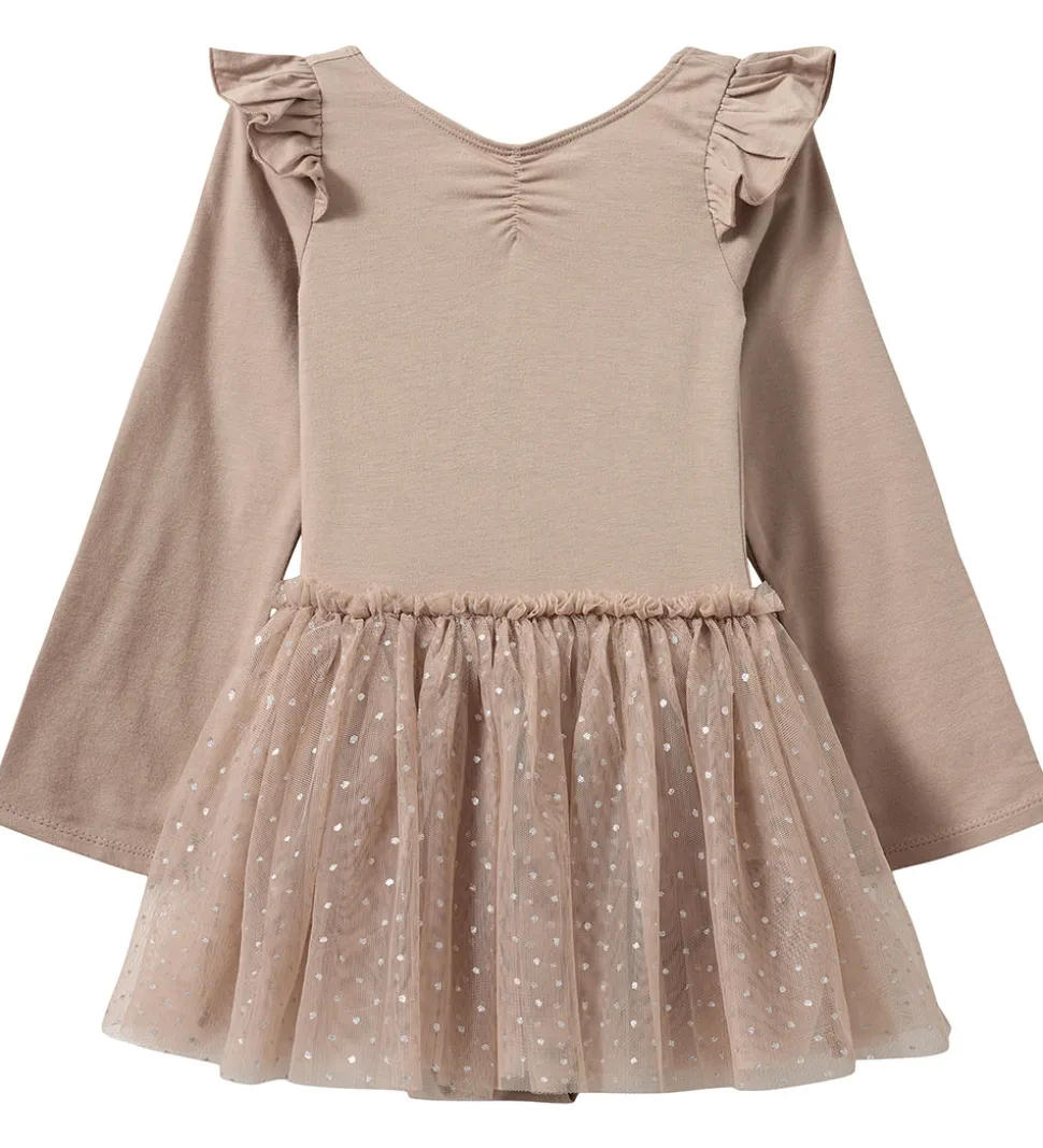 Sofie Schnoor Gymnastikdragt - Tyl - Old Rose m. Prikker