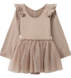 Sofie Schnoor Gymnastikdragt - Tyl - Old Rose m. Prikker