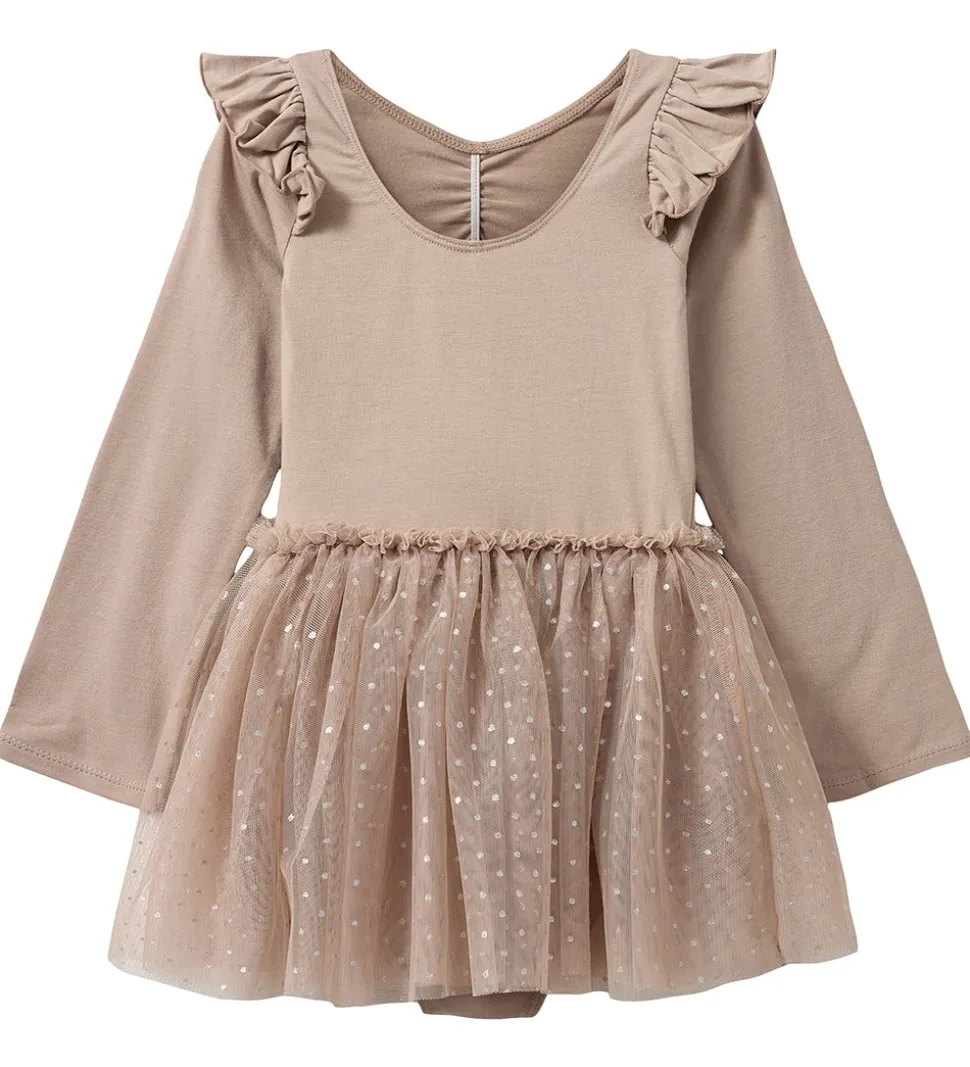 Sofie Schnoor Gymnastikdragt - Tyl - Old Rose m. Prikker