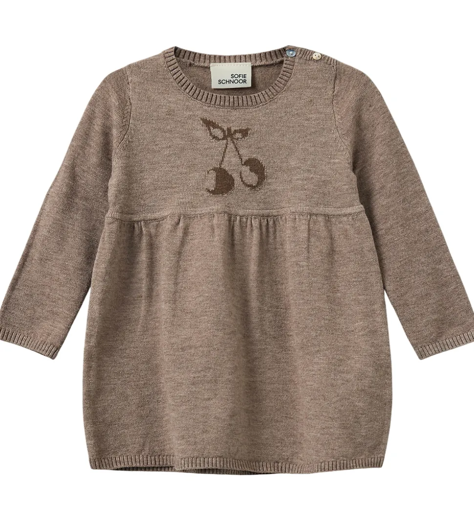Sofie Schnoor Kjole - Strik - Uld - Dagnysb - Brunmeleret