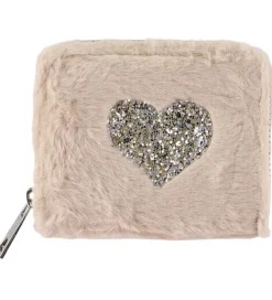 Sofie Schnoor Pung - Imiteret Pels - Beige m. Sølvglimmerhjerte