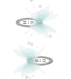 Souza Hårspænder - 2-pak - Blå Sommerfugle