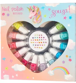 Souza Neglelak - Gaveæske - 12 Farver m. Stickers
