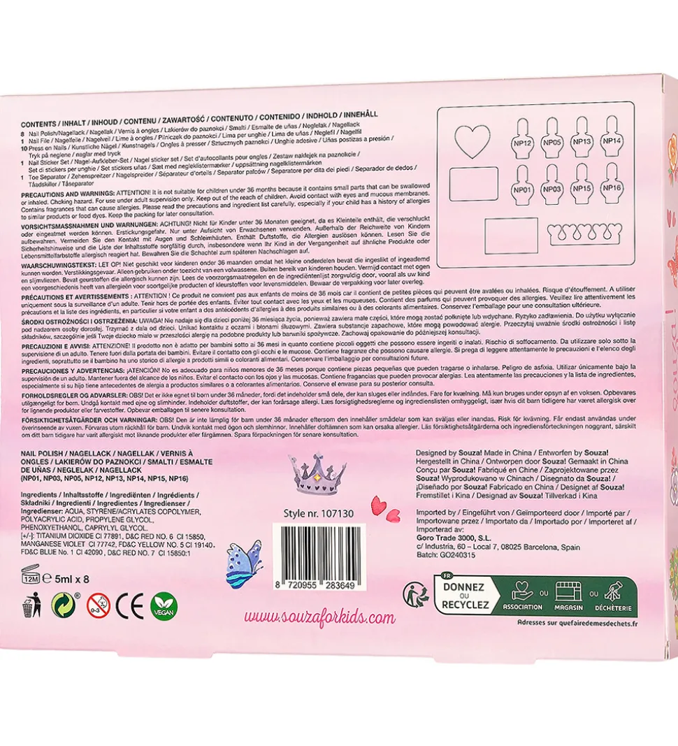 Souza Neglesæt - Princess