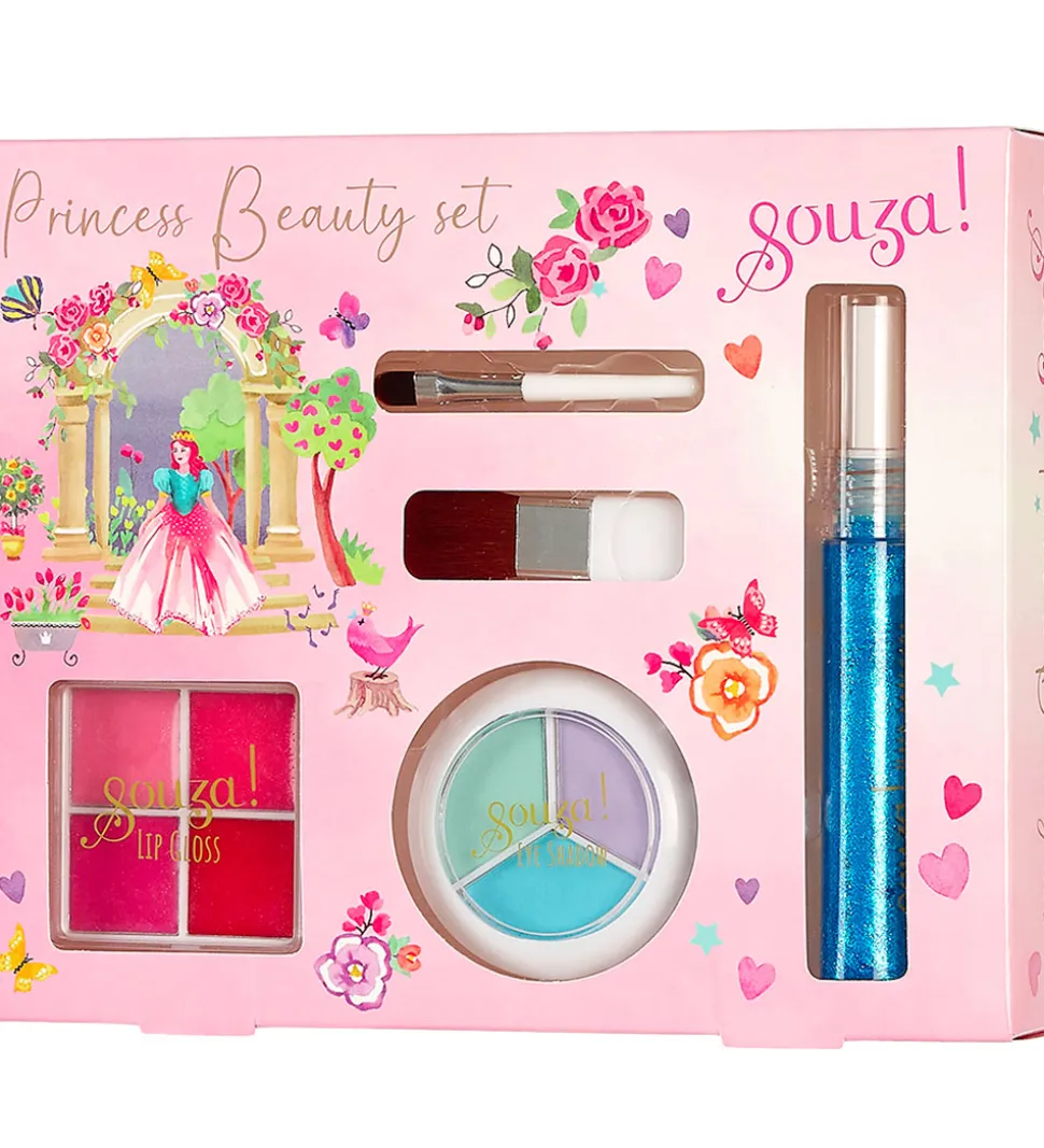 Souza Sminkesæt - Øjenskygge/Lipgloss/Hårmascara - Princess