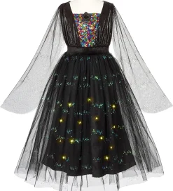 Souza Udklædning - Fe m. Lys - Agatha - Sort