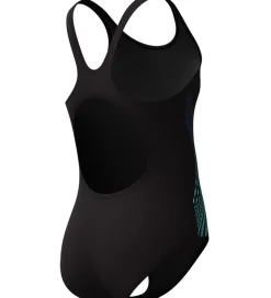 Speedo Badedragt - Placemement Muscleback - Sort m. Blå
