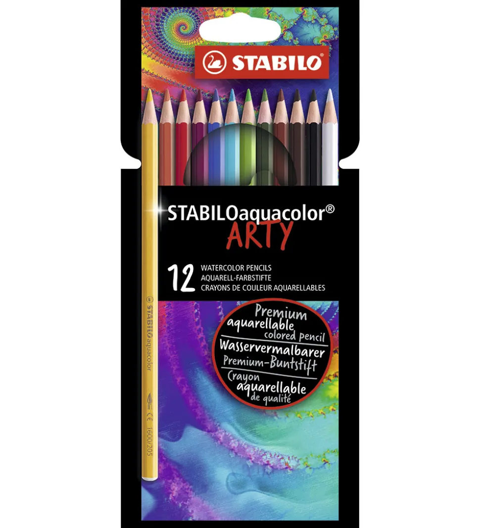 Stabilo Farveblyanter - Aquacolor Arty - 12 stk. - Multifarvet