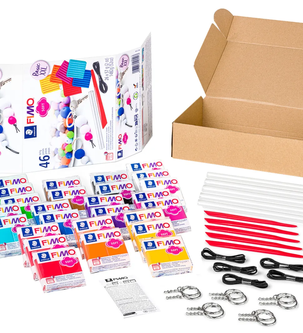 Staedtler FIMO Modellervoks m. Værktøj - Soft - 46 Dele - 26x57g