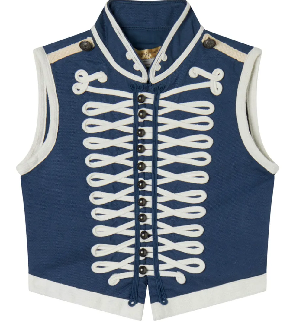 Stella McCartney Kids Vest - Navy m. Hvid
