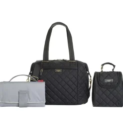 Storksak Pusletaske - Stevie Quilt - Sort